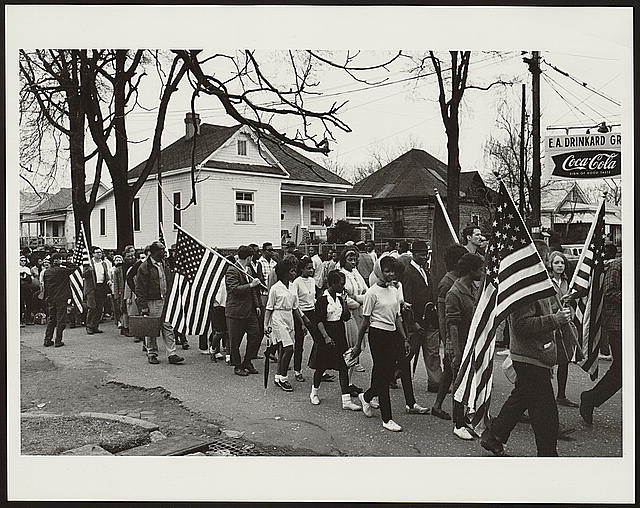 Selma to Montgomery March, 1965. Courtesy Library of Congress.