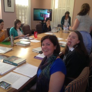 Rebecca Cleary and Katie Gill strike a pose in Dr. Passidomo’s graduate “Southern Foodways” seminar 