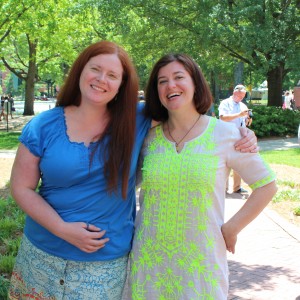 Center staff Margaret Gaffney and Rebecca Lauck Cleary