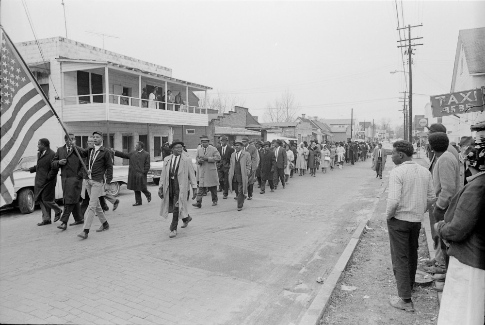 Nonviolent protest in Hattiesburg, MS. From Moncrief (Winfred) Photograph Collection 853. Credit: Courtesy of the Mississippi Department of Archives and History.