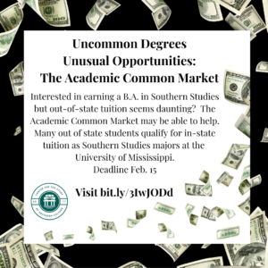 Academic Common Market provides money for certain out of state students