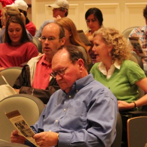 Charles R. Wilson in the foreground, Jay Watson and Katie McKee behind.