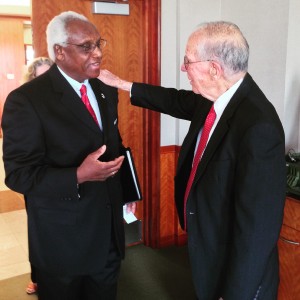 Dr. Leslie McLemore with Governor William Winter.