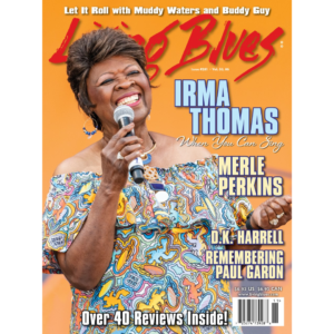 Irma Thomas wearing a colorful dress at the New Orleans Jazz and Heritage Festival