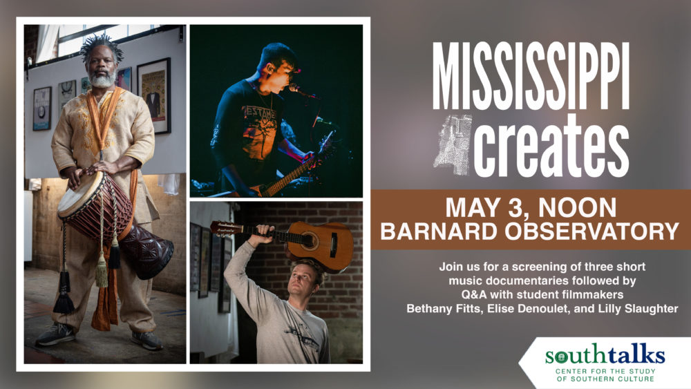 May 3 south talk Mississippi Creates at noon