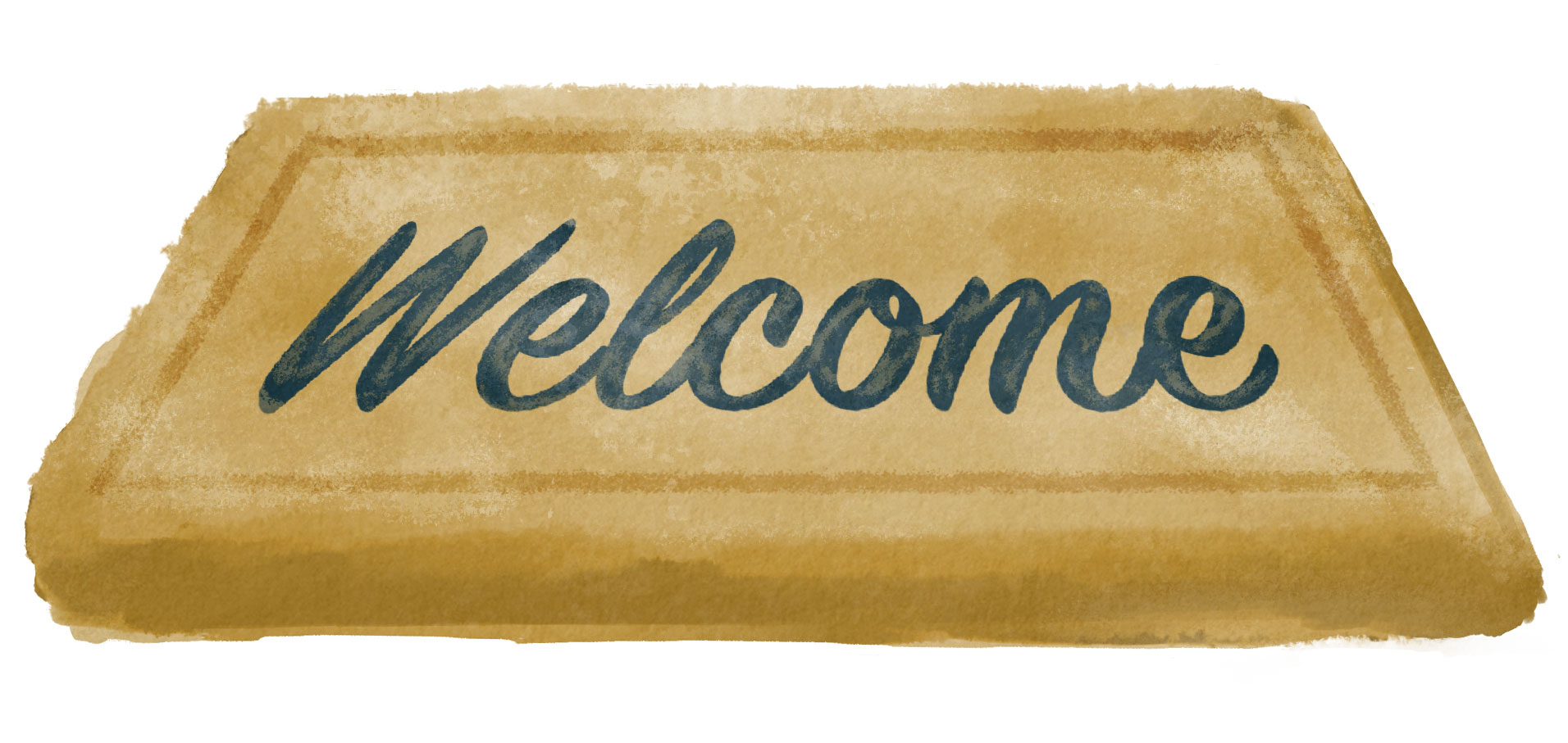 Welcome mat illustration