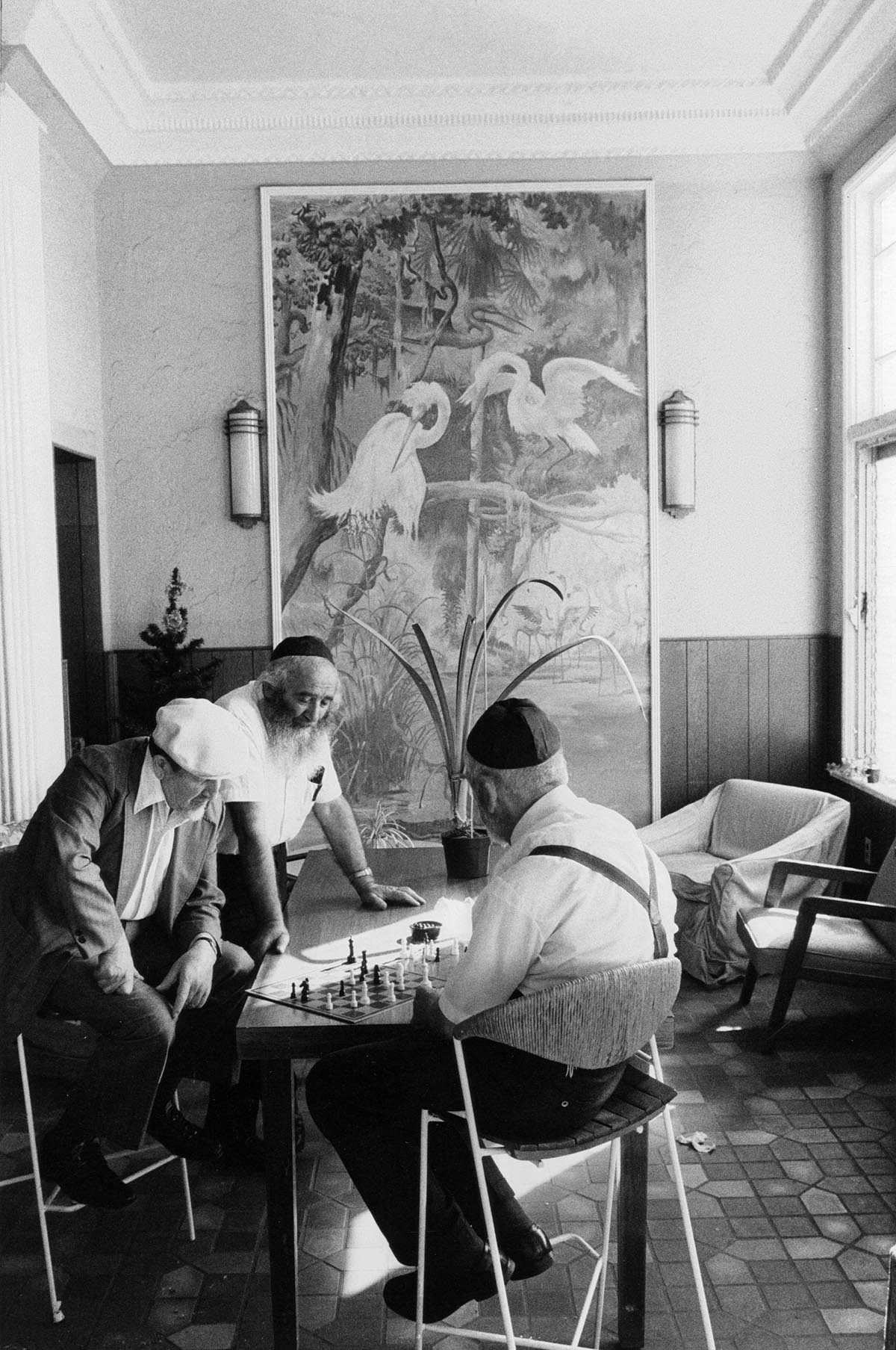Men Playing Chess by Earl LePan Mural